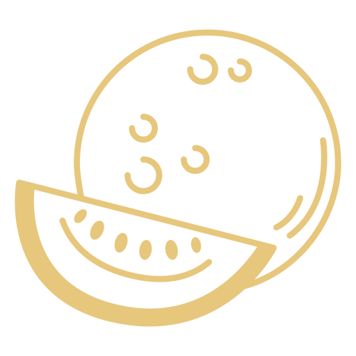 Schlaganfallfutter mit Melonenfüllung PNG-Design