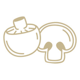 Comida recheada com cogumelos Desenho PNG