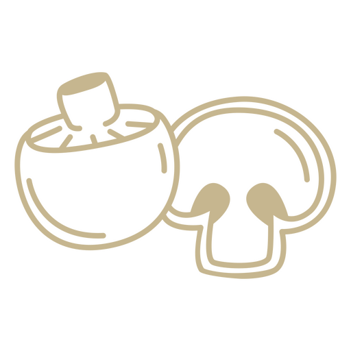 Mit Pilzen gefülltes Schlaganfallfutter PNG-Design