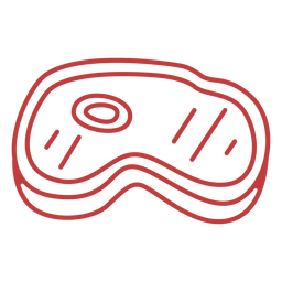 Steak stroke food PNG Design