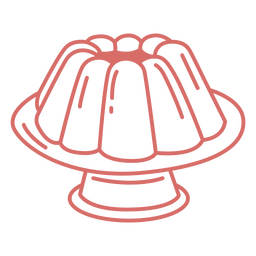 Comida para trazos llena de gelatina Diseño PNG