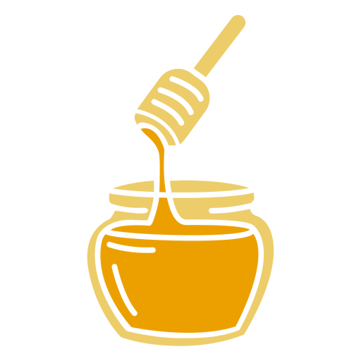 Tarro de miel cortado Diseño PNG