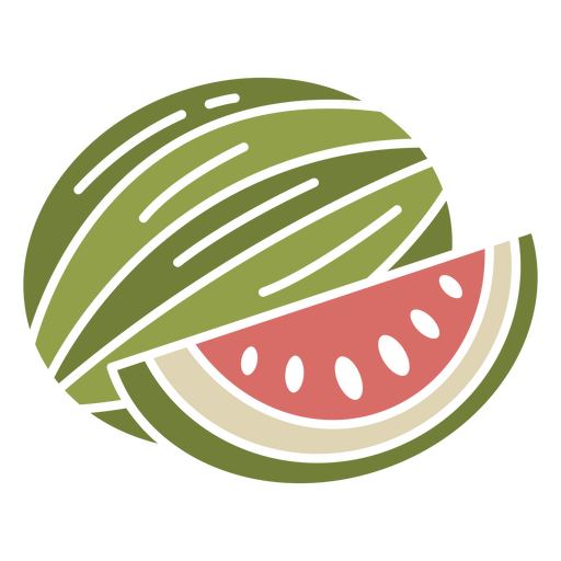 Watermelon fruit cut out