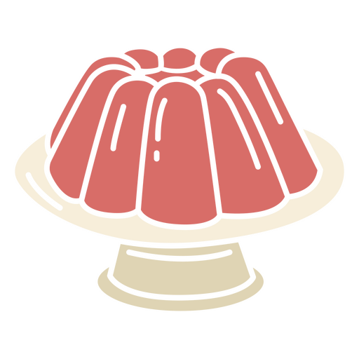 Cut out jelly dessert
