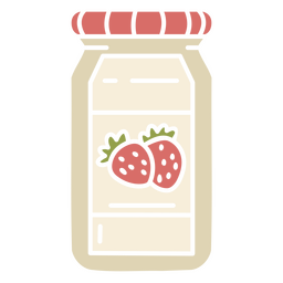 Strawberry jam jar food cut out PNG Design Transparent PNG