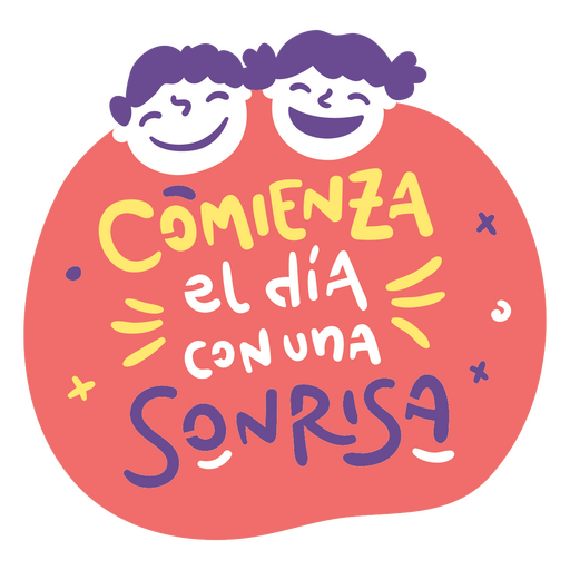 Sonrisa insignia de cita motivacional en español Diseño PNG