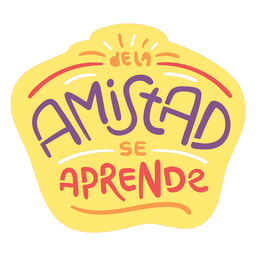 Freundschaft spanisches Motivationszitat PNG-Design