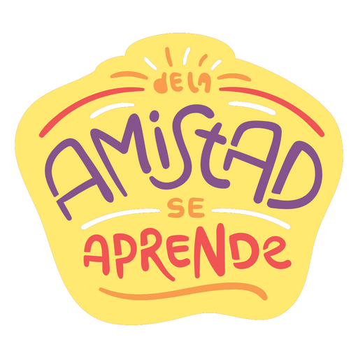 Citação motivacional espanhola de amizade Desenho PNG