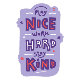 Be kind purple quote PNG Design
