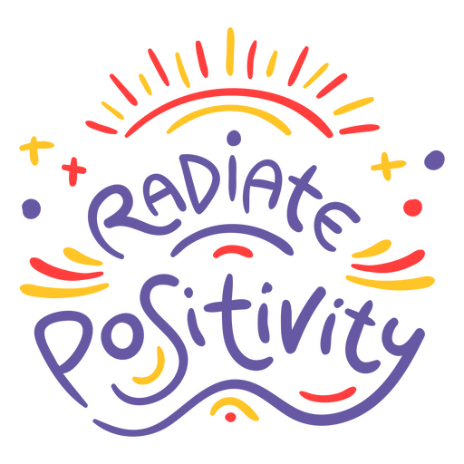 Positivity motivational quote badge PNG Design