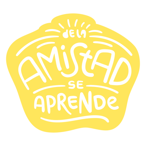 Aprenda com a amizade citação em espanhol Desenho PNG