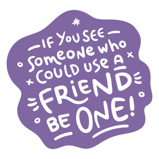 Friendship kindness badge PNG Design