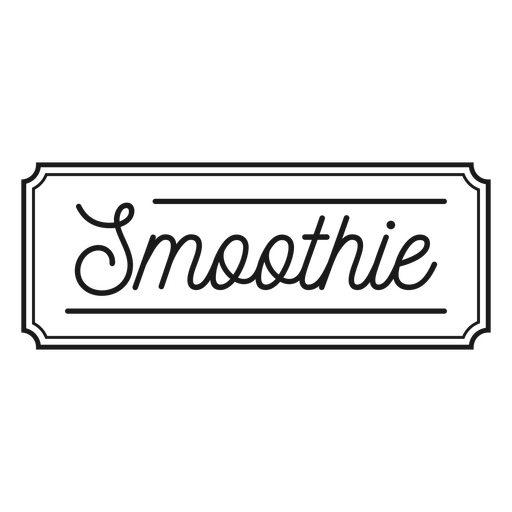 Smoothie lettering label