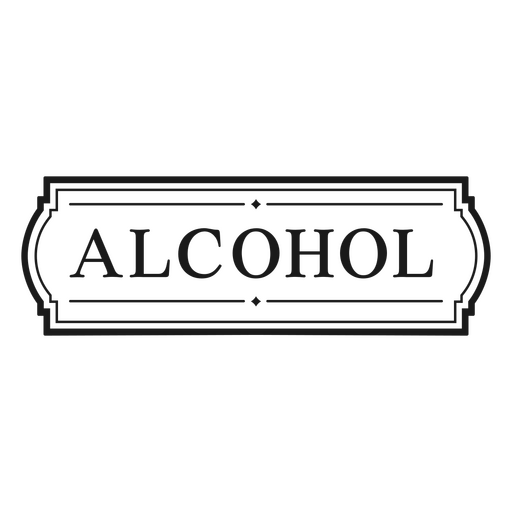 Alcohol quote label PNG Design