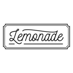 Etiqueta de letras de limonada
