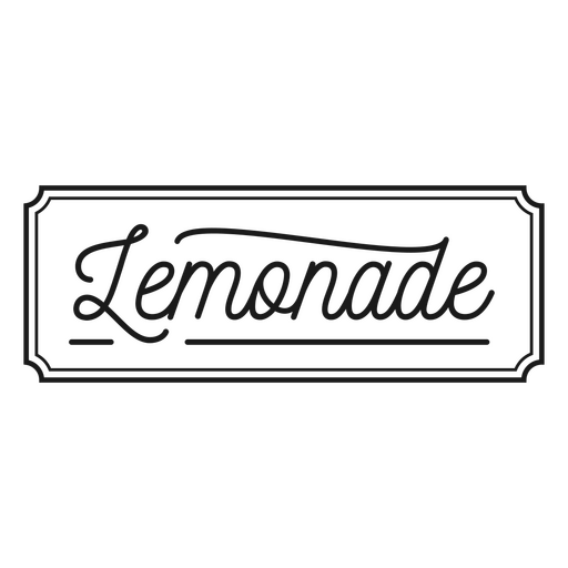 Etiqueta de letras de limonada Diseño PNG