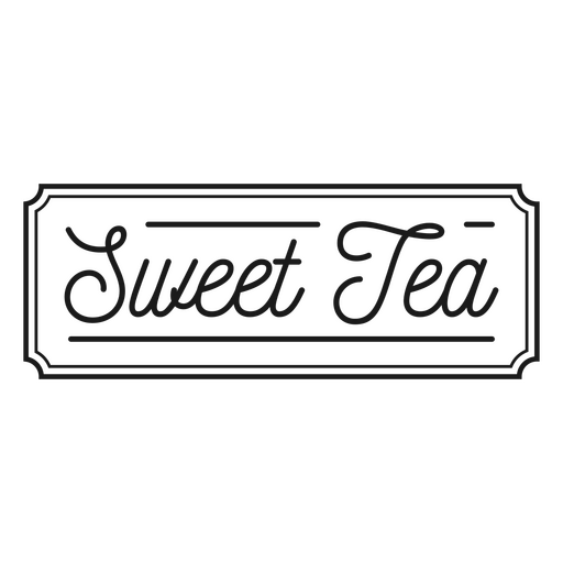 Etiqueta de letras de té dulce
