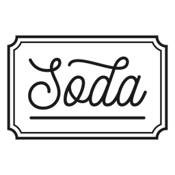 Etiqueta de letras de refresco Diseño PNG