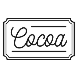 Cocoa lettering label PNG Design