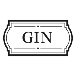Etiqueta de cotización de bebida alcohólica de ginebra Diseño PNG