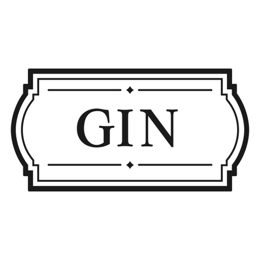 Gin alcoholic drink quote label