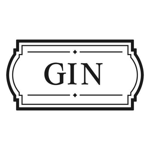 Rótulo de citação de bebida alcoólica de gin Desenho PNG