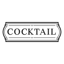 Cocktail drink quote label