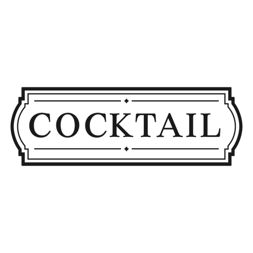 Cocktail drink quote label PNG Design
