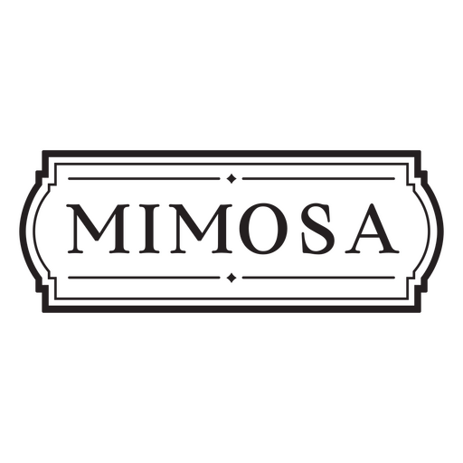 Etiqueta de citação de bebida mimosa Desenho PNG