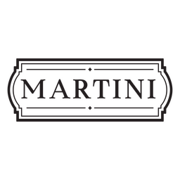 Rótulo de citação de bebida de Martini