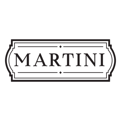 Etiqueta de cotización de bebida martini Diseño PNG