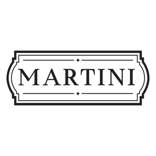 Martini drink quote label PNG Design
