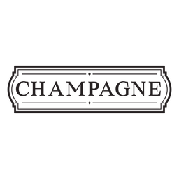 Champagner-Getränk-Zitat-Etikett PNG-Design