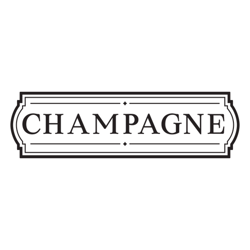 Champagner-Getränk-Zitat-Etikett PNG-Design