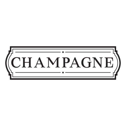 Etiqueta de cita de bebida de champán Diseño PNG
