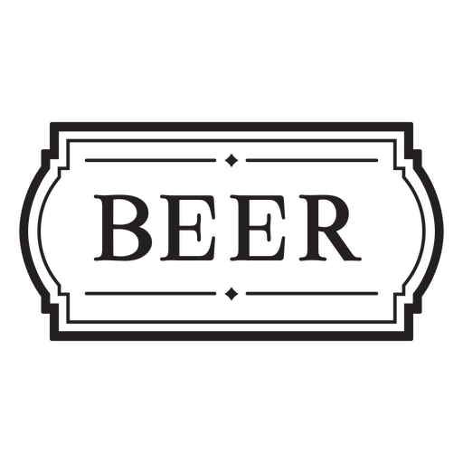 Beer alcoholic drink label PNG Design