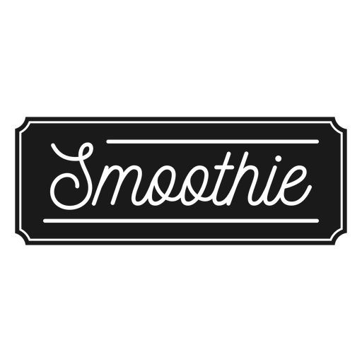 Smoothie lettering label cut out PNG Design