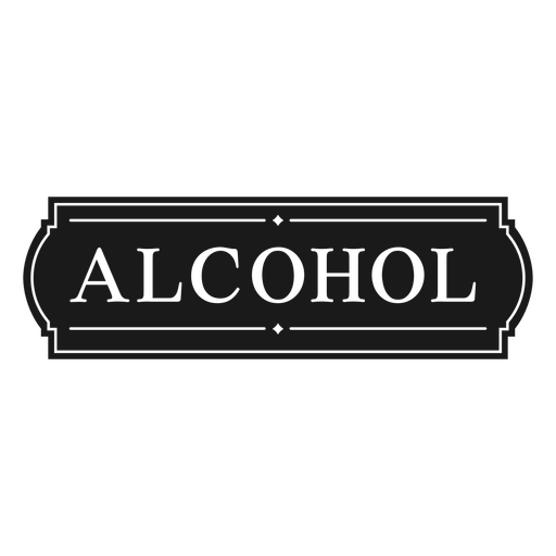 Alkohol-Zitat-Etikett ausgeschnitten PNG-Design