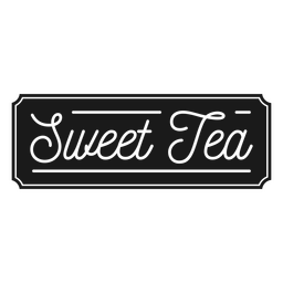 Sweet tea lettering label cut out