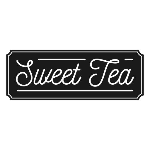 Sweet tea lettering label cut out PNG Design