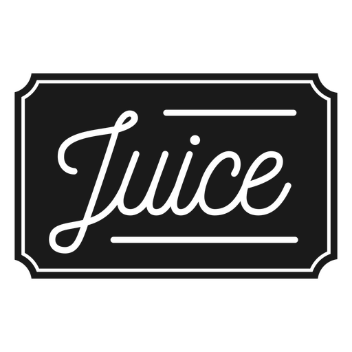 Juice lettering label cut out