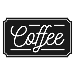 Coffee lettering badge