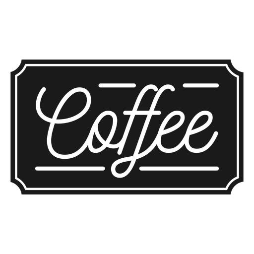 Emblema de letras de café
