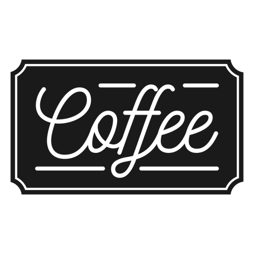 Emblema de letras de café Desenho PNG