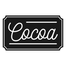 Emblema de letras cacau Desenho PNG