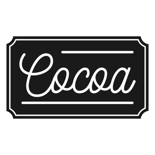 Cocoa lettering badge PNG Design