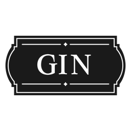 Gin alcoholic drink classic badge PNG Design