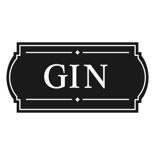 Distintivo clássico de bebida alcoólica de gin Desenho PNG