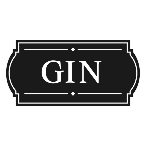 Insignia clásica de bebida alcohólica de ginebra Diseño PNG