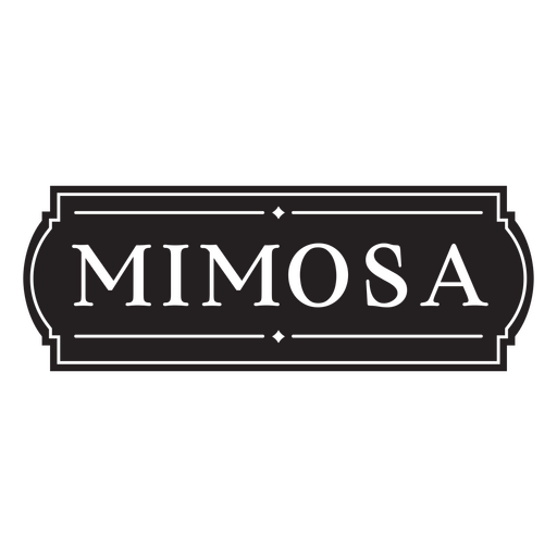 Distintivo clássico de bebida Mimosa